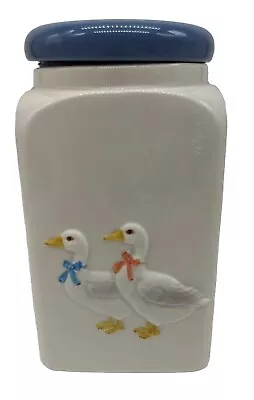 Vintage Otagiri Goose Geese Duck Canister Cookie Jar Handcrafted In Japan 7  80s • $15.88