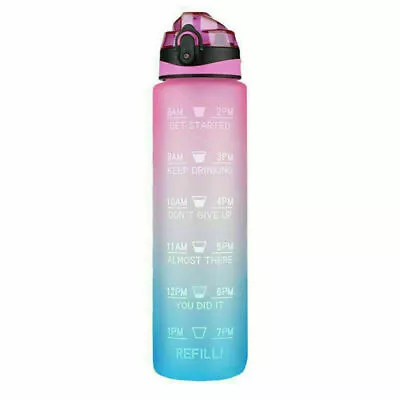 1L Sports Water Bottle Gym Travel Drinking Leakproof Bottle With Straw BPA Free • £6.99