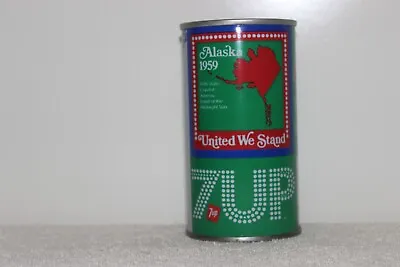 7-up Soda Bi-cenntenial States Can 1976 - Alaska - Uncle Sam Puzzle Piece - • $6.73