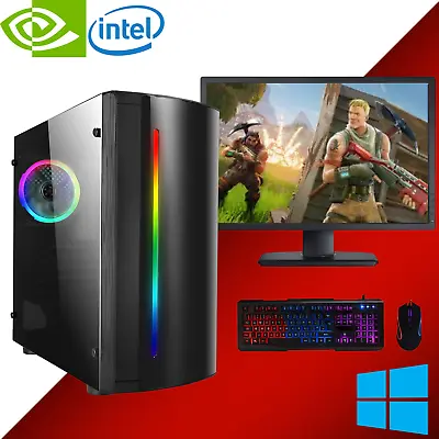 ULTRA FAST I3 I5 Desktop Gaming Computer PC 16GB RAM Win10 19  MONITOR BUNDLE  • £129.99