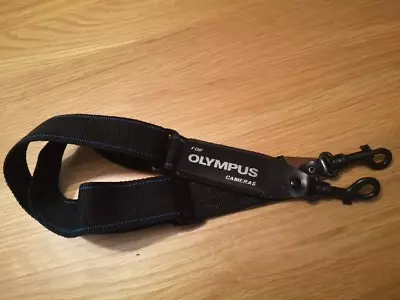 Genuine Olympus Camera Strap Black With Blue Detail • £1.50