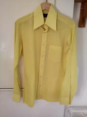 Herzig Disco Mod 70s Yellow Shirt Small • £40