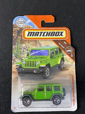 Matchbox MBX Off-Road '18 Jeep Wrangler JL Unlimited 9/20 62/100 Green Free Ship • $23