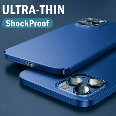 For IPhone 15 14 Pro Max 13 12 11 Slim Matte Hard Ultra-thin Phone Case Cover • $8.59