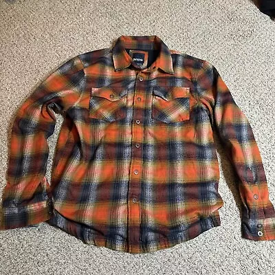 PRANA Asylum Plaid Snap Flannel Shirt Jacket Thermal Lined Multicolor Men's M • $29.99