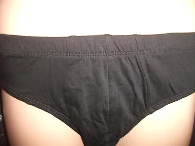 Ex M & S COOL & FRESH MENS COTTON SLIPS COVERED ELASTICATED WAISTBAND  - BLACK • £3.99