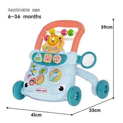 Baby Walker First Steps Activity Bouncer Musical Toys Car Along Toddlers • £21.99