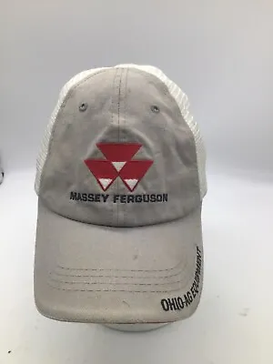 Massey Ferguson Gray/White Mesh Snapback Cotton Blend Baseball Cap H4 • $9.98