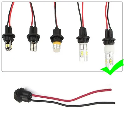 $8.79 • Buy 10PCS T10 194 W5W 168 Car LED Bulb Holder Adapter Socket Harness Plug Connector