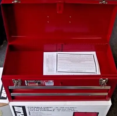 Waterloo PCH2020 20-1/2 L X 8-1/2 W X 9-1/2 High Red 2 Drawer Metal Tool Box • $44