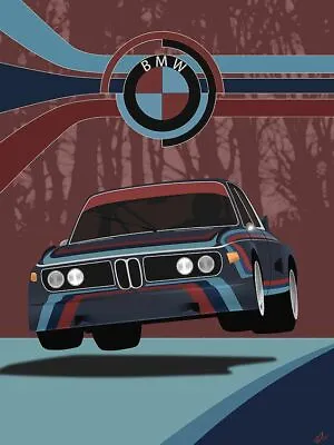 Bmw Classy Vintage Racing Art Reproduced Poster Homeoffice  Huge A1 33x23 Inch • £12.74