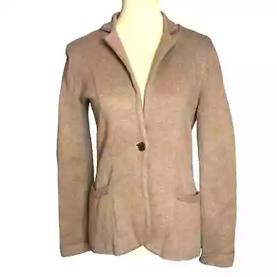J. Crew Schoolboy Sweater Blazer Heather Acorn Taupe BF227 Coat Jacket Womens XS • $30.07