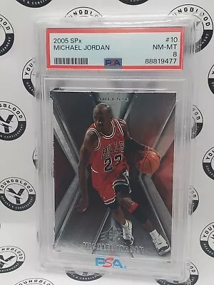 2005 UD SPX Michael Jordan #10 Chicago Bulls Upper Deck Basketball PSA 8  NM • $24.99