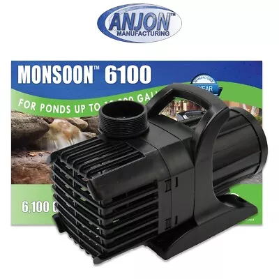 Anjon MS-6100 Monsoon Hybrid Drive Submersible Pond & Waterfall Pump - 6100 Gph • $322