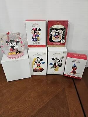 Various Hallmark Disney Mickey & Minnie Mouse Ornaments Bnib & Mib   Video • $10.95