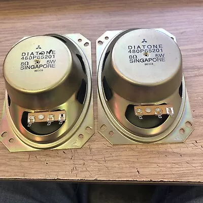 $24.95 • Buy DIATONE  480p65201 Full Range Speaker PAIR  Mitsubishi Vintage From Console Tv