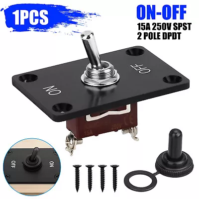 Toggle Switch ON/OFF Heavy Duty 30A 12VDC/15A 250VAC/20A 125VAC Waterproof Cap • $9.98