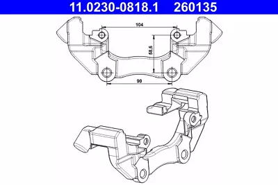 Ate 11.0230-0818.1 Carrier Brake Caliper Front Axle For fordvolvo • £130