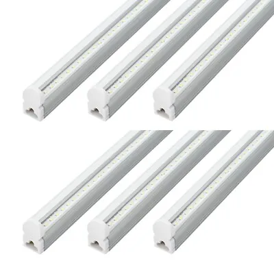 6 PACK 4FT 20W LED T5 Integrated Single Fixture 6500K(Super Bright White) Clear • $39.99