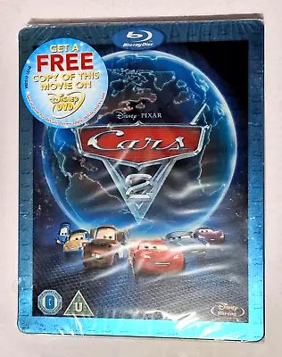 Cars 2 BLU RAY  STEELBOOK SEALED Disney Pixar Film • £4.46