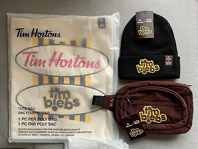 £308.91 • Buy Justin Bieber X Tim Hortons X TimBiebs Fanny Pack, Toque, Tote Bag Brand New 