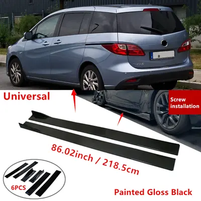 86  Universal For Mazda 5 11-17 Side Skirt Lip Extension Splitter Rocker Panel • $52.52