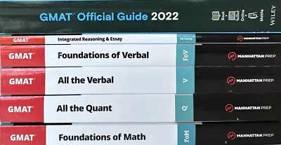 Manhattan Prep Gmat Strategies&practice 5 Books +gmat Official Guide 2022 *mint* • $120