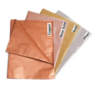 £8.99 • Buy Metallic Gold Silver Rose Luxury DOUBLE SIDED Tissue Paper Gift Sheets 35x50cm
