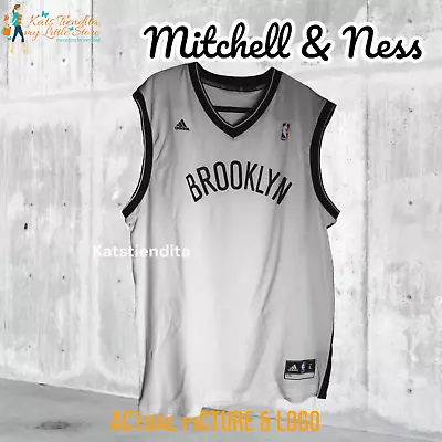 ADIDAS Men's Brooklyn Nets NBA2 Swingman Basketball Jersey Black Size L White • $32.99