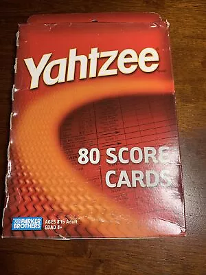 Vintage YAHTZEE Score Pads 80 Score Cards E6100 Brand New NOS • $5.99