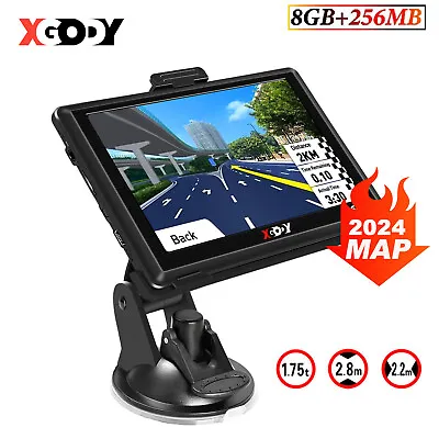 XGODY 5'' Sat Nav Car Truck GPS Navigation System With Free Lifetime Europe Maps • £39.09