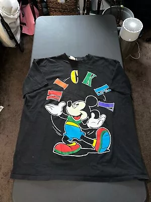 Vintage RARE 90s Mickey Mouse Disney All Over Print Made In USA Single Stich XL • $1