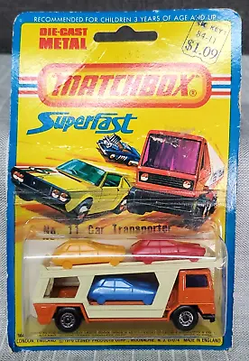 1976 Matchbox Superfast No. 11 Car Transporter~ Original Packaging! • $44.99