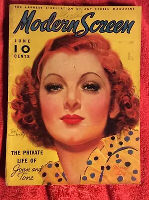 Modern Screen June 1936 Myrna Loy Carole Lombard • $99.99