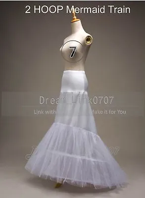 RULTA Fishtail Mermaid Wedding Bridal Petticoat Formal Prom Dress Underskirt D1 • £17.89