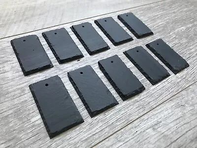 10 Handmade Slate Mini Chalkboard Name Tags Wedding Favours Christmas Party’s • £10