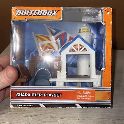 Matchbox Mattel 2012 Shark Pier Playset Truck 2 Figures Die Cast Car Toy • $18.95