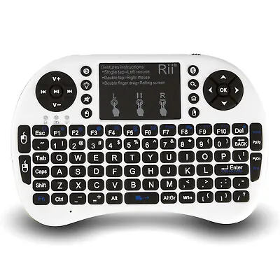 Genuine Rii I8+ Mini 2.4GHz WIRELESS Backlight Touchpad Keyboard -PC/TV/Laptop • $25.99