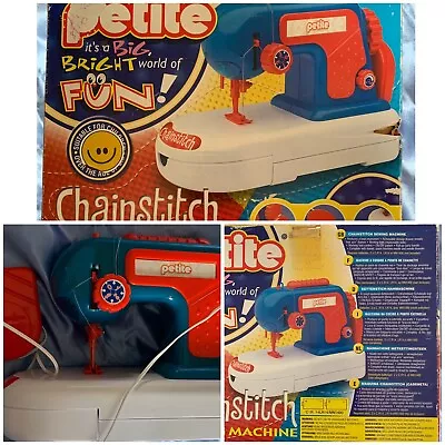 Vintage Petite Chainstitch Child’s Sewing Machine Original Box 90s Retro • £13.99