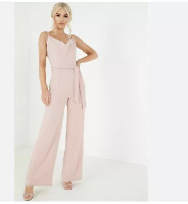 QUIZ XS Pink Cowl Neck Jumpsuit Brand New With Tags • £13.49