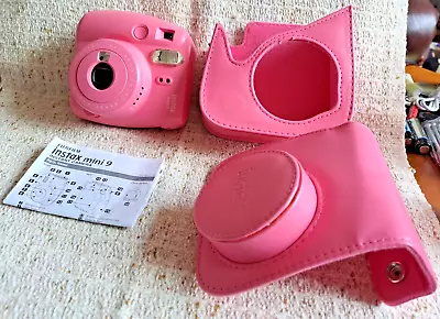 Fujifilm Instax Mini 9 Instant Camera - Flamingo Pink With Case • £42