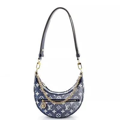 Louis Vuitton Loop Blue Denim Monogram Hobo Shoulder Bag Limited Edition • £2213.07
