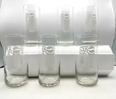 Pepsi-Cola Glasses Ads Set 6 Pieces H 14x6 • $70.72