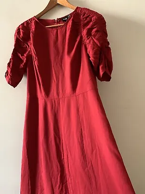 $28 • Buy NEW! Asos Red Dress UK 12 US 8 Eu 40 Gorgeous Sleeves