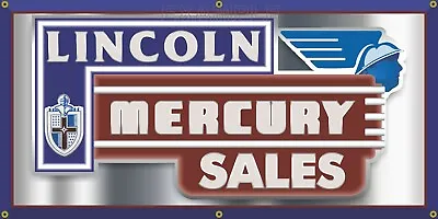 Lincoln Mercury Vintage Old School Sign Remake Banner Sign Mural Various Sizes • $52.75