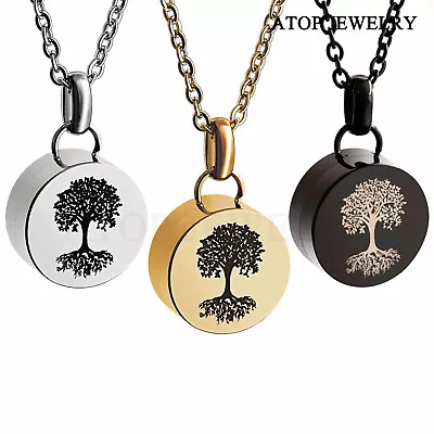 NEW The Tree Of Life Urn Necklace For Ashes Cremation Pendant Jewelry Memorial • $10.99