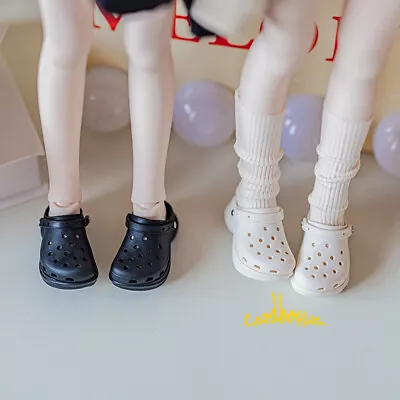 1/4MSD/MDD BJD Doll Tank Shoes Summer Hole Slippers Soft Plastic Black/White DZ • $35.50