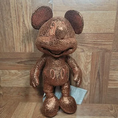 Disney Parks Mickey Mouse Bronze Plush 10  Stuffed Animal NEW!!! • $12
