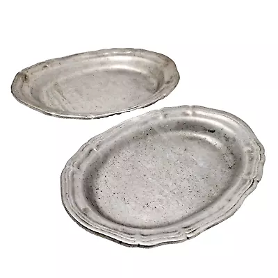 Country Ware Aluminum Steak Platters 7x10.5 Inch 1974 Vtg Lot Of 2 Heavy Duty • $17.99