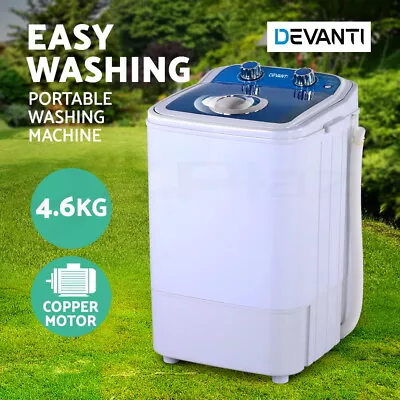 Devanti 4.6KG Mini Portable Washing Machine Outdoor Camping Caravan RV Spin Dry • $101.95